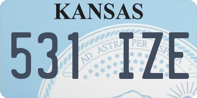 KS license plate 531IZE