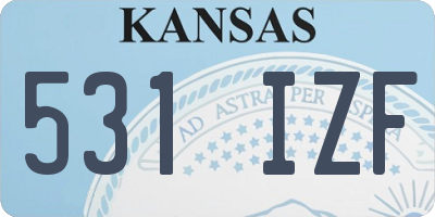 KS license plate 531IZF