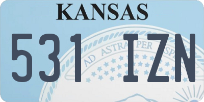 KS license plate 531IZN