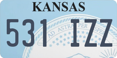 KS license plate 531IZZ