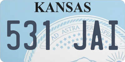 KS license plate 531JAI