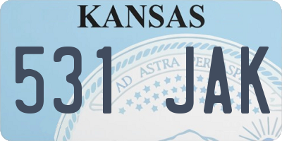 KS license plate 531JAK