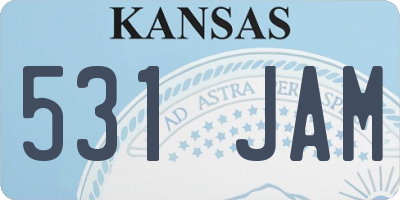 KS license plate 531JAM