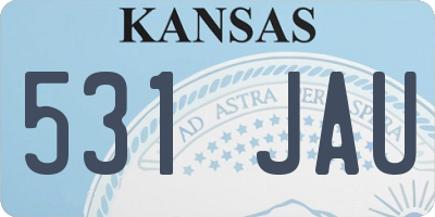 KS license plate 531JAU