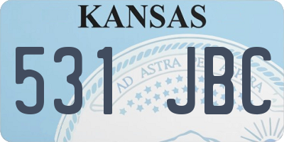 KS license plate 531JBC