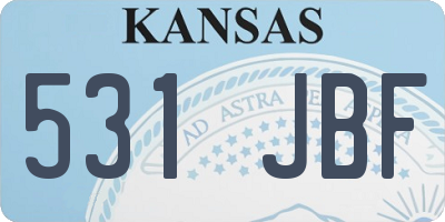 KS license plate 531JBF