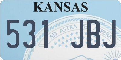 KS license plate 531JBJ