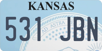 KS license plate 531JBN