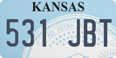 KS license plate 531JBT
