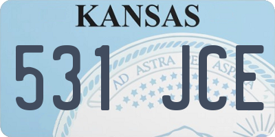 KS license plate 531JCE