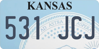 KS license plate 531JCJ
