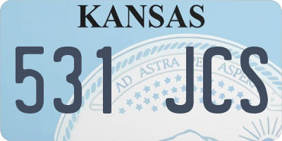 KS license plate 531JCS