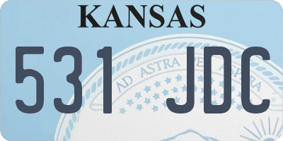 KS license plate 531JDC