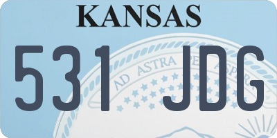 KS license plate 531JDG
