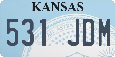 KS license plate 531JDM