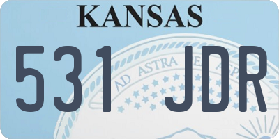 KS license plate 531JDR
