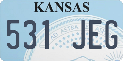 KS license plate 531JEG