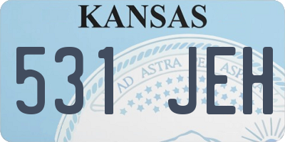 KS license plate 531JEH