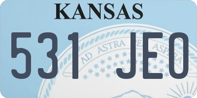 KS license plate 531JEO