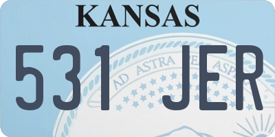 KS license plate 531JER