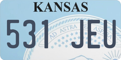 KS license plate 531JEU