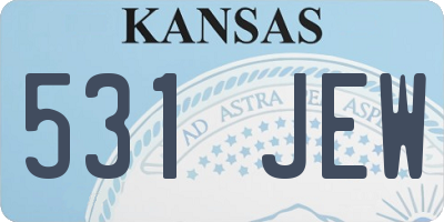 KS license plate 531JEW