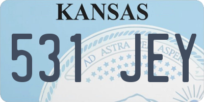 KS license plate 531JEY