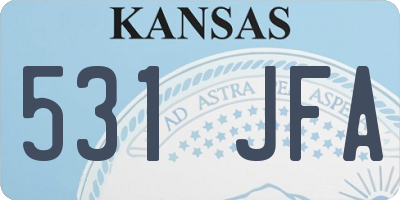 KS license plate 531JFA