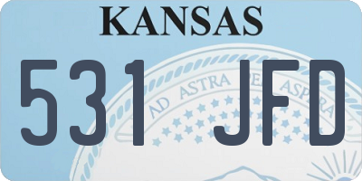 KS license plate 531JFD