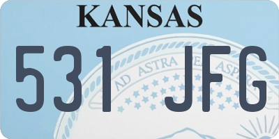 KS license plate 531JFG