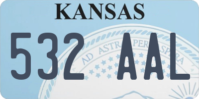 KS license plate 532AAL