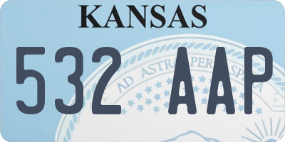 KS license plate 532AAP