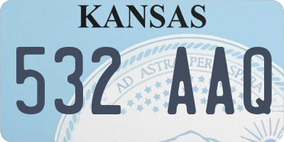 KS license plate 532AAQ