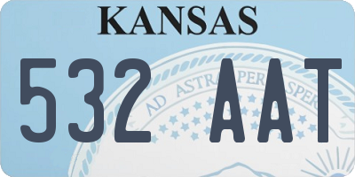 KS license plate 532AAT