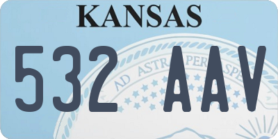 KS license plate 532AAV