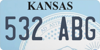 KS license plate 532ABG