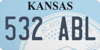KS license plate 532ABL