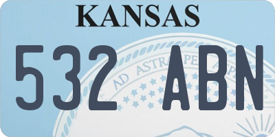KS license plate 532ABN
