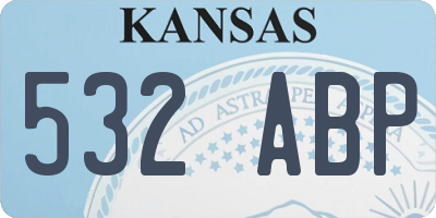 KS license plate 532ABP