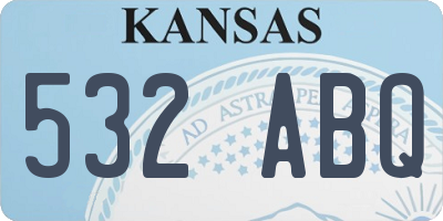 KS license plate 532ABQ