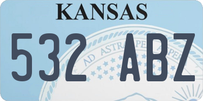 KS license plate 532ABZ