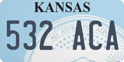 KS license plate 532ACA