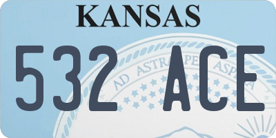 KS license plate 532ACE