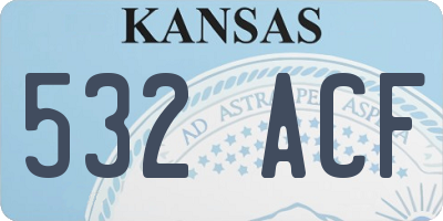 KS license plate 532ACF