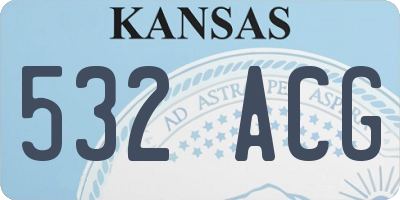 KS license plate 532ACG