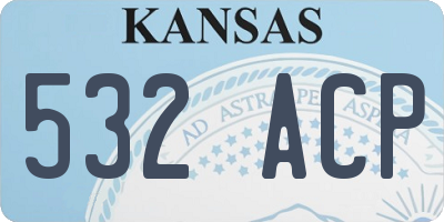 KS license plate 532ACP