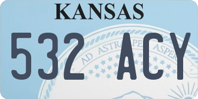 KS license plate 532ACY