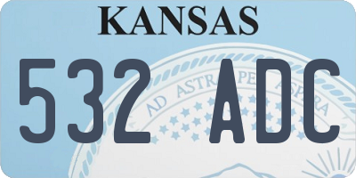 KS license plate 532ADC