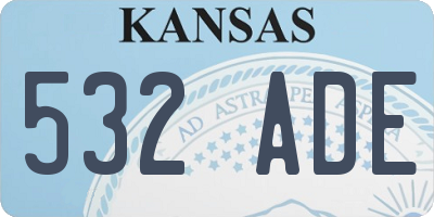 KS license plate 532ADE