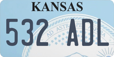 KS license plate 532ADL